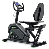 Hop-Sport Liegeergometer HS-120L Ravel - Liegefahrrad Heimtrainer mit 12 Trainingsprogrammen, Bluetooth & App Steuerung, LCD-Display und ergonomischem Sitz + Unterlegmatte