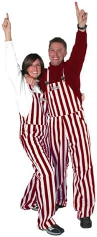 Game Bibs Burgundy & White Adult Game Day Bib Overalls