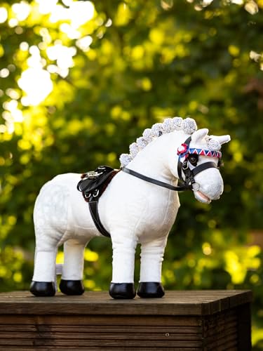 Image of LeMieux Toy Pony - Coco Bongo Champion Show Pony - Grey Plaitable Mane & Tail - Patent Hooves - Reversible Lorry /Stable Carry Case - Ages 3+ - Show Pony White - One Size