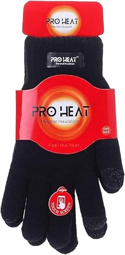 ASD Accessories Touch Screen Gloves For Women Knitted Gloves Thinsulate Lined Full Finger Thermal Winter Wooly Work (Black Knitted)