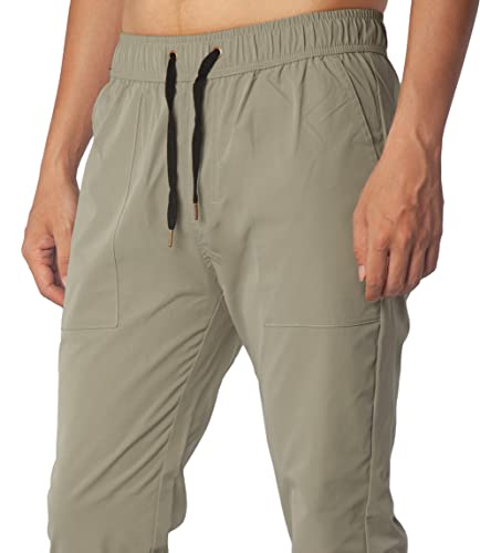 Italymorn Polyester Workout Joggers For Men Quick Dry Track Pants (Xs, Olive Green) #TOP3