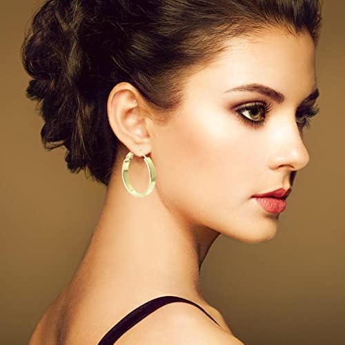 Yumay Jewellery 9ct Gold Filled Women's Round Hoop Earrings (25MM)