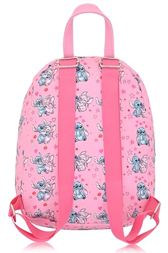 Image of Disney Lilo and Stitch Backpack for Women, Men, Boys, Girls, Unisex | Cute PU Leather 10 inch Stitch Mini Backpack Purse Shoulder Purse | Stitch Bag and Stitch Accessories