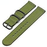 Vintage glatte Quarz-Taschenuhr 6 Farben Armband Nylon Band schwarze Schnalle Uhrenarmband kompatibel mit Samsung Gear S3 Frontier S2, Uhrenarmband 18 mm 20 mm 22 mm 24 mm Taschenuhr mit kurzem Cha