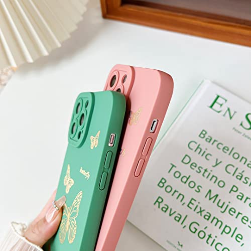 Qokey Compatible With Iphone 11 Pro Max Case(2019 6.5),Side Cute Plated Love Heart Back Bling Butterfly With Full Camera Len Cover Protection Soft Tpu Shockproof Phone Case For Women Girls Men,Pink #TOP7