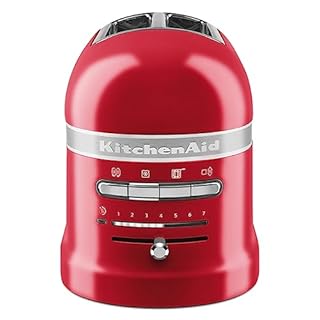 Kitchenaid tostapane - Artisan - Toaster 2 fette con scomparti extra-large e pinze autocentranti - Macchina per Toast con 7 Livelli di Doratura - Retro- Rosso imperiale