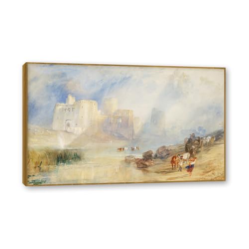 Toile de J.M.W. Turner supérieure avec son cadre teck élégant de 50x80cm