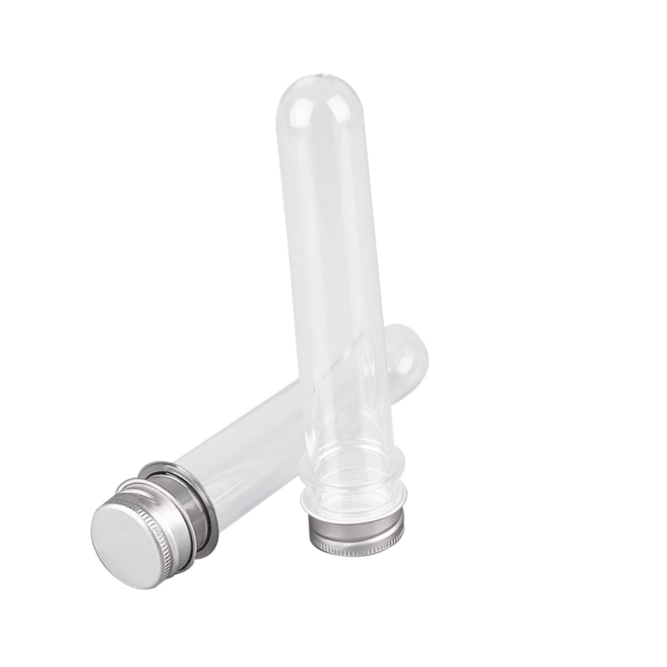CIYODO 10pcs Test Tube with Cover Test Tube Bottle Pet Test Tubes Test Tube Rack Test Tubes Clear Tube Test Tube Containers Transparent Test Tubes Portable Test Tubes Clear Test Tube