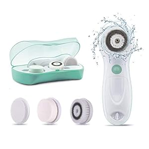 TOUCHBeauty Gezichtsreinigingsborstel, gezichtsborstel Set met 3 Opzetborstels voor Zachte Reiniging en Diep Scrubben AG…