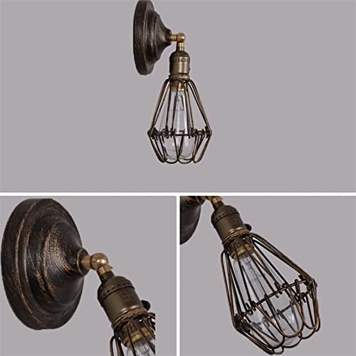 Lámparas de pared retro industriales E27 para iluminar pasillos oscuros 5