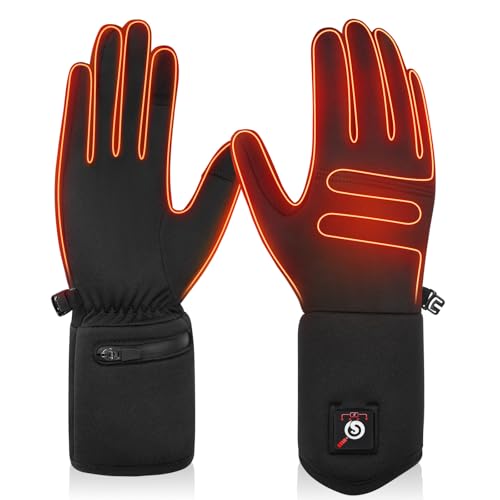 Electric Heated Liner Gloves for Men and Women, Slim Flexible Design with Rechargeable Battery for Office and Daily Use(X-Large-XX-Large)