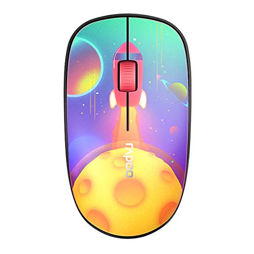 RAPOO Silent Wireless Mouse, Portable, Quiet, USB Receiver, Ergonomic, Personalized Design, 1000 DPI