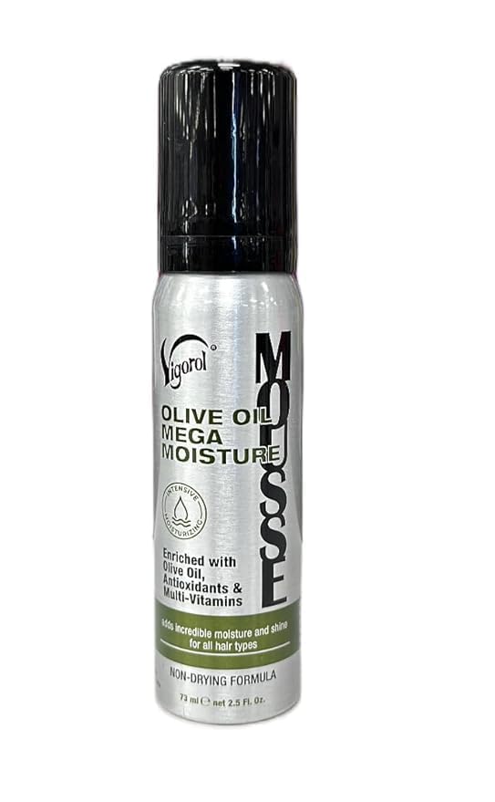 (2PACK) VIGOR0L Olive Oil Moisture Mousse, 2.5 OZ, Travel Size