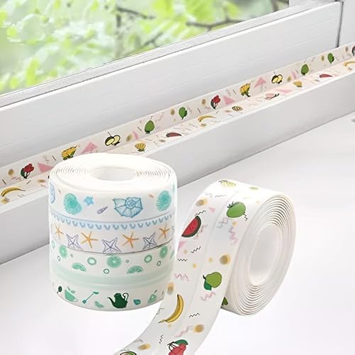 Image of Waterproof Caulk Tape for Kitchen & Bathroom | Self-Adhesive Sealing Strip for Sink, Tub, Toilet, Countertop & Wall Corners | Oil-Proof Mildew-Resistant Gap Sealer Tape