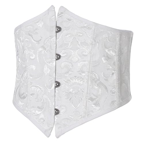 Corset corset à boucle pour le ventre - À porter à l'extérieur, Blanc., L