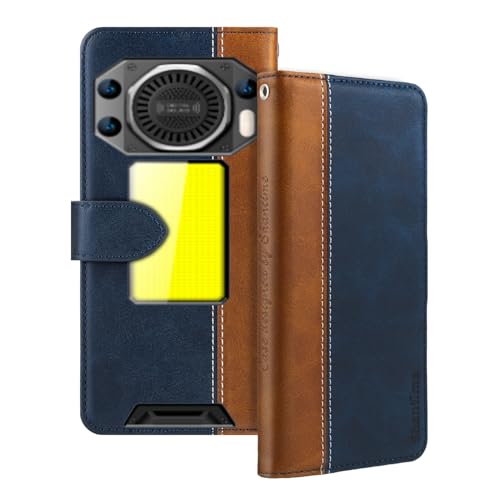 Shantime ���U�[�t���b�v�P�[�X Oukitel WP61 Plus �Ƃ̌݊������� �J�[�h�z���_�[�t�� RFID�u���b�N �}�O�l�b�g�L�b�N�X�^���h �X�����t�B�b�g �r�W�l�X�ی�J�o�[(�u���[)