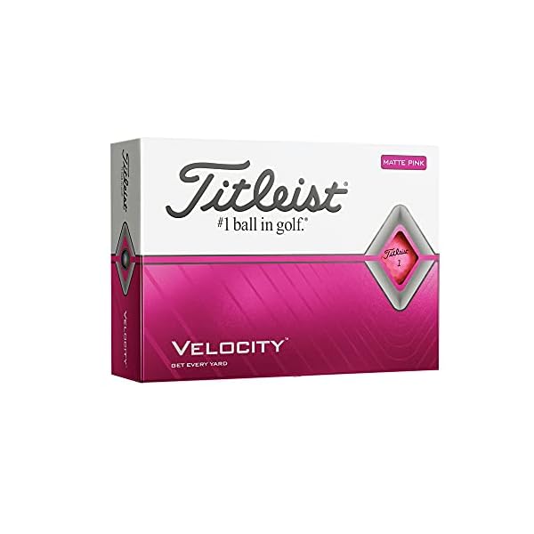 Titleist Unisex Velocity Golfball, Mattes Pink, Einheitsgröße