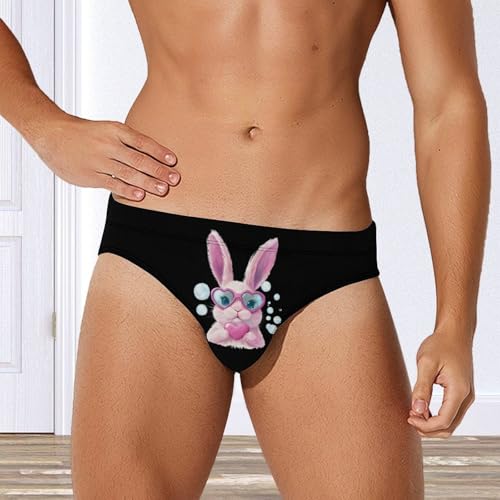 Cute Easter Bunny Mens Swim Briefs Sexy Bikini Swimwear Bathing Suits Trunks4