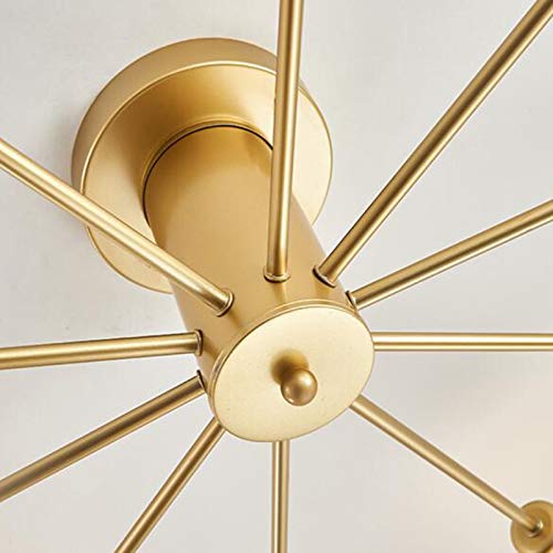 Lampe à plafond à montage semi-flush et plafonnier rétro pour chambre - 4