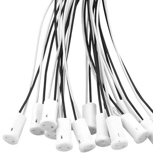 MejaRizon 10 pezzi attacco G4, portalampada G4, 20 cm, attacco in ceramica, attacco G4, attacco per lampada LED/alogena/al quarzo, adattatore per casa e industria