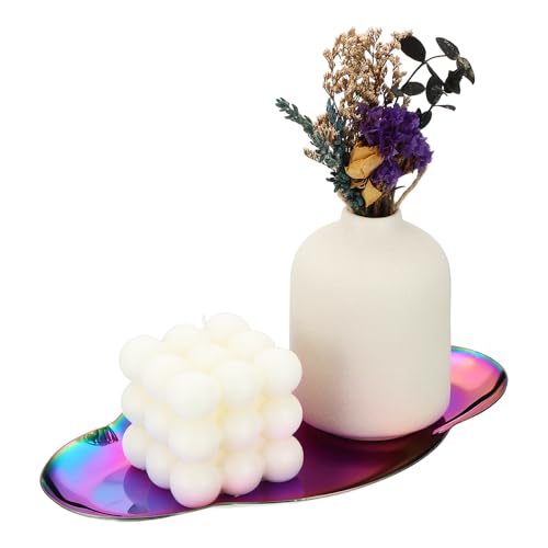 uxcell 5x9 Bathroom Tray Stainless Steel Decorative Colored (Cloud Shape)