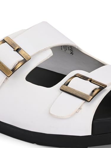 Image of San Frissco Men's Sandals with Open Toe Strap Slip On Chappal | Perfect Fit for Summer and Rainy Season Easy to Walk Slipper for Festive Occasion | Stylish Lightweight Trendy Floaters