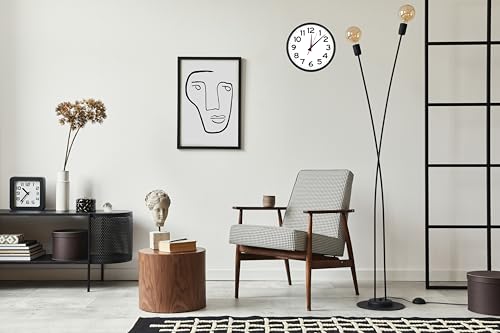 The Ultimate Wall Clock |14 Inch | Modern | Atomic | Analog | Home | Office | School | Gym | Indoor | Outdoor | Sets Automatically | Unbranded | Classic | Black | Battery Operated | Modern D&eacute;cor