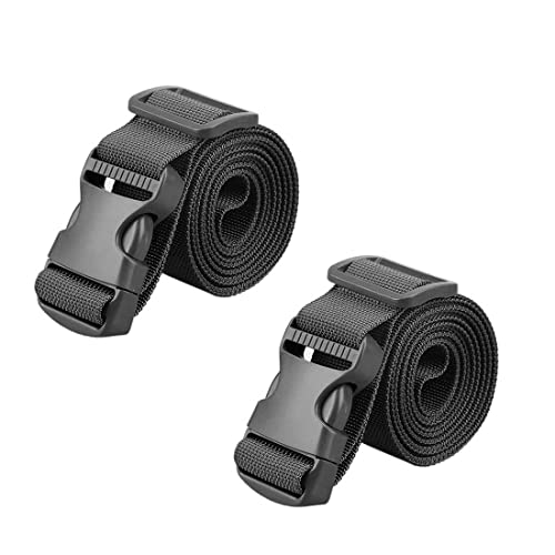 WEIESCIE 2 cinghie di fissaggio regolabili ad alte prestazioni, 2.5 cm x1m, con fibbia, per moto, camion, rimorchi, bagagli