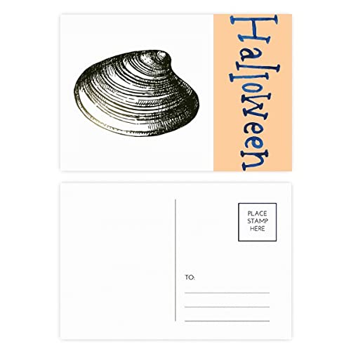 Cartes postales vie marine noire lot de 20 illustrations Halloween