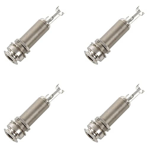 40 Jack de sortie endpin guitare nickelé bouton de sangle