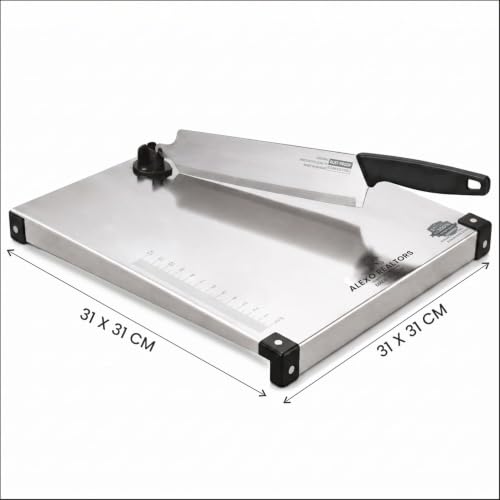 ALEXO REALTORS Stainless Steel Cutting Board with Knife - Image 3