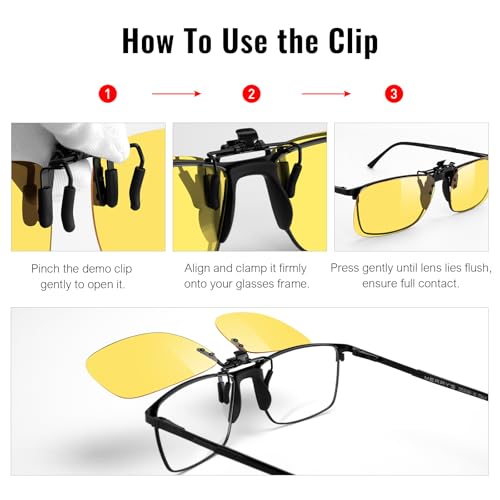 Image of MERRY'S Polarized Clip on Sunglasses Flip Up Metal Clip Attachments for Prescription Glasses