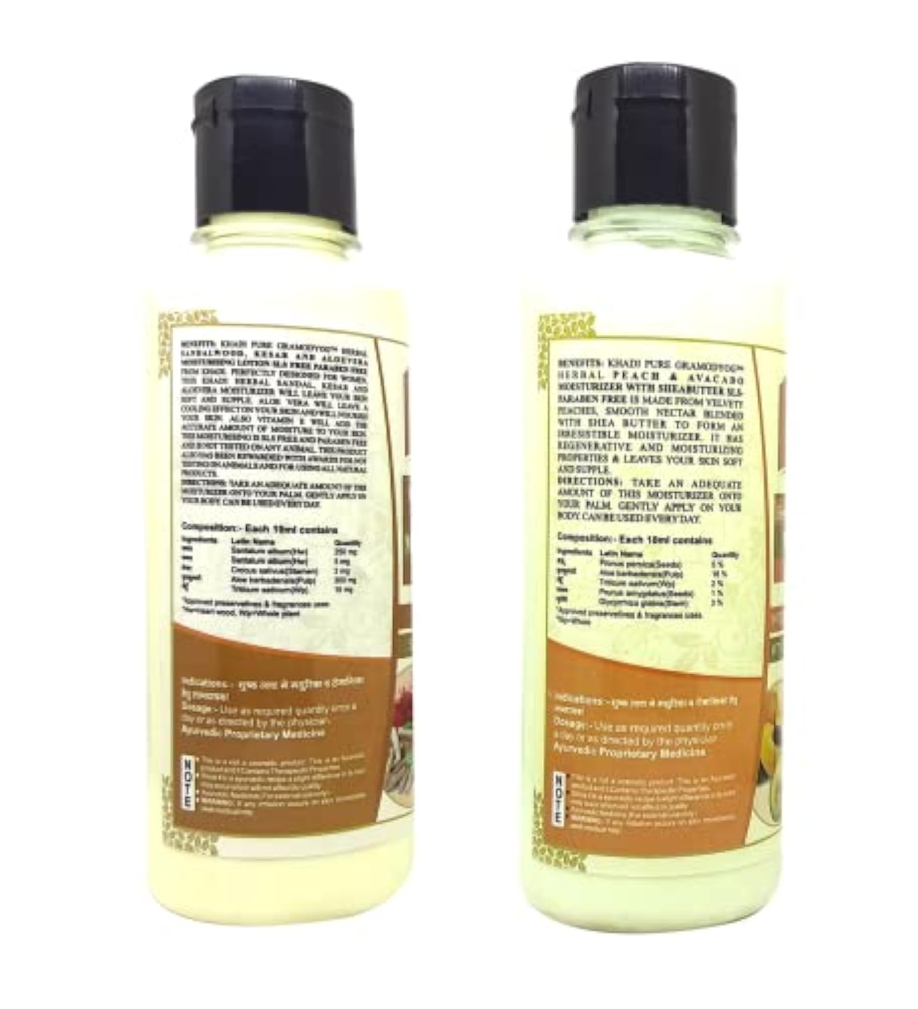 Peach Avocado SLS Moisturizing Lotion, 210ml Pack of 2