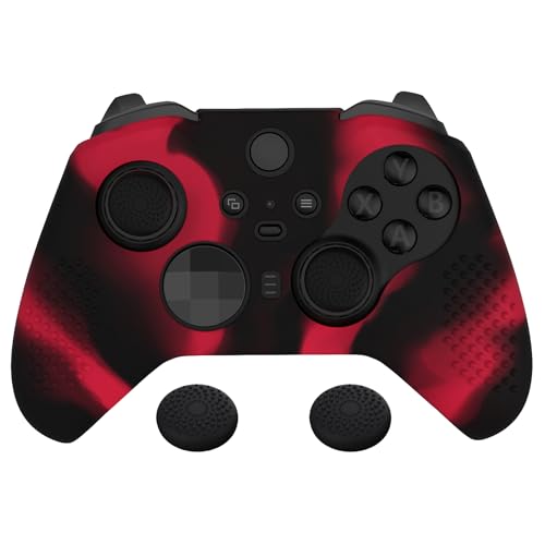 eXtremeRate PlayVital Housse en Silicone pour Xbox Elite Séries 2 Manette, Protection Antidérapante pour Xbox Elite Séries 2 Manette avec Capuchon Joystick,...