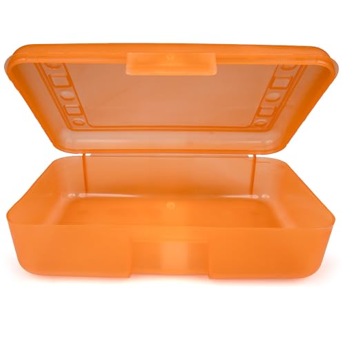 Image of Craft County Solid Color Pencil Box - Store All Your Art Supplies in 1 Convenient Location - 12 Vibrant Colors to Choose From