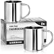 Edelstahl Thermobecher im Doppelpack 300 ml von com-four
