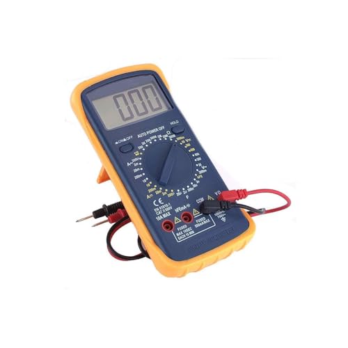 Multímetro digital con medidor de frecuencia, perfecto para técnicos y amantes de la electrónica. Mide voltaje, corriente y resistencia con gran precisión en un solo dispositivo.