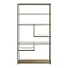 Dorel Living Moriah Geometric Bookcase Etagere, Soft Brass