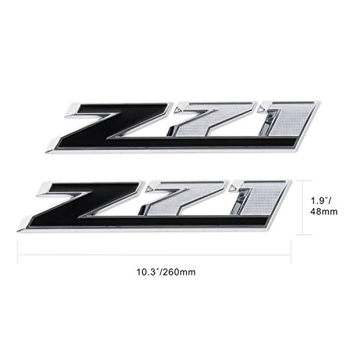 Image of Black Z71 Emblem 10.3inch Decal for GM Chevy Silverado Colorado GMC Sierra Tahoe Suburban (2Pack)