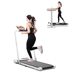 SupeRun Walking Pad Treadmill, 3 in 1 Folding Treadmill with Wide Running Belt, 3HP Under Desk Treadmill Includes Remote Control, Pitpat APP Integration, 300 lbs Capacity Treadmills for Raceable