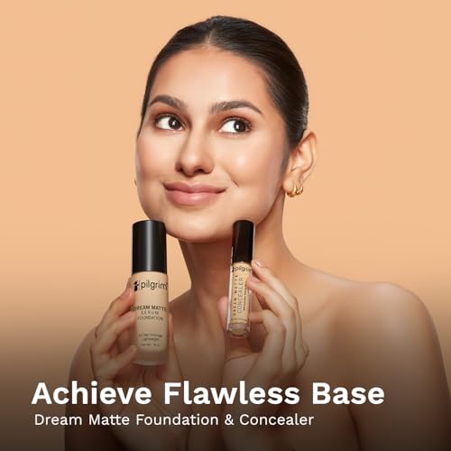 Image of Pilgrim Full Coverage Dream Matte Liquid Concealer 7.3ml | Concealer for Dark Circles with Australian Kakadu Plum & Hyaluronic Acid | Crease resistance & Lightweight | All Day Coverage | Shade Sand