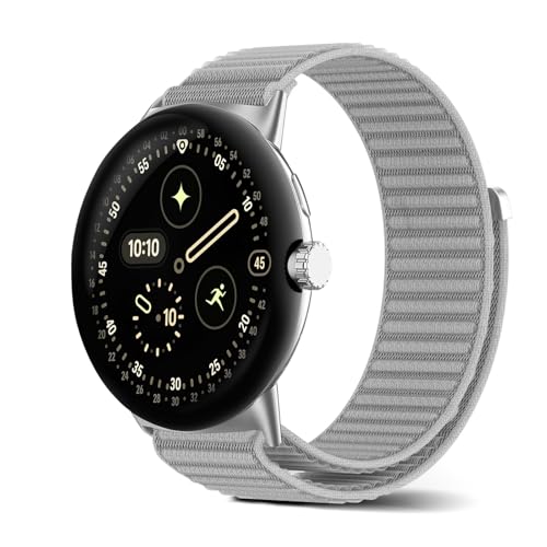 [SeGinn] Google Pixel Watch 4/3 45mm 交換バンド ベルクロデザイン ナイロン製 ピクセルウォッチ4 45mm 交換ベルト 柔らかい 弾力性 肌にやさしい 柔らかく快適 マジックテープ 軽量 Google Pixel Watch 4/3 45MM 用替えベルト グレーの商品画像（Amazon）
