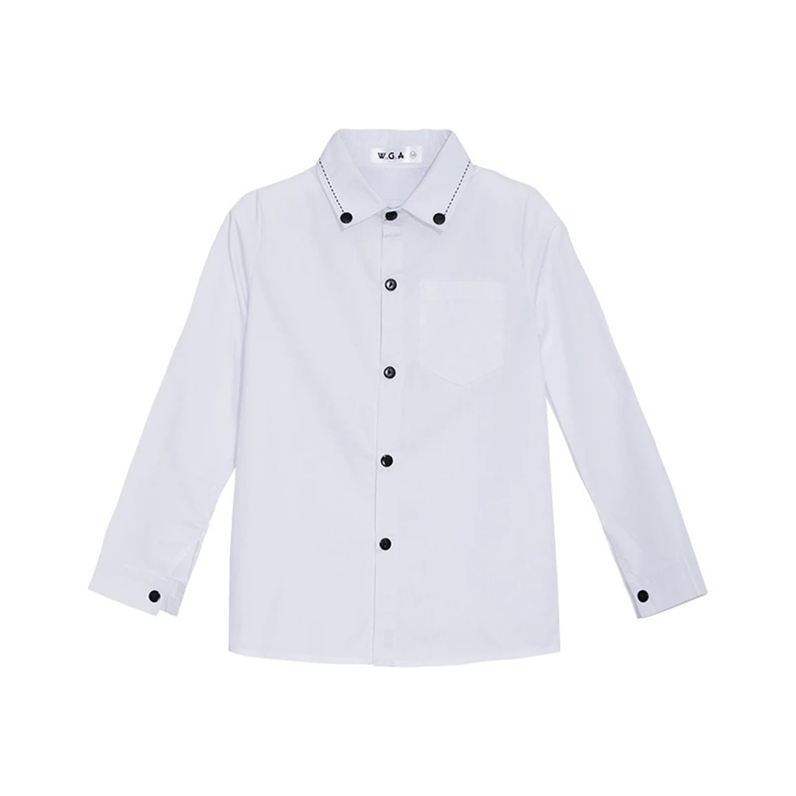 Camicia Ragazzo, Camicia Bambino Manica Corta Camicia a Maniche Lunghe da Casual con Bottoni in Twill Comoda per Tutti I Giorni