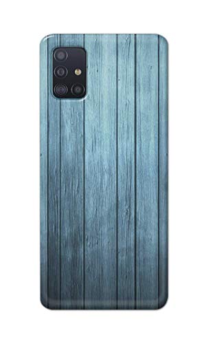 Image of Printed Hard Back Cover Case for Samsung Galaxy A51 | Samsung Galaxy A51 5G Back Cover (Wooden Blue) -702