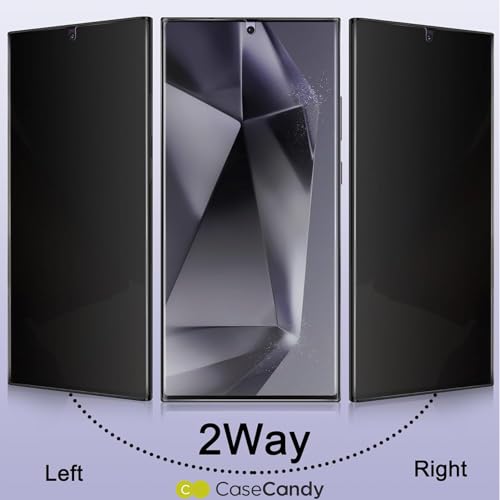 Image of Casecandy (2-Pack Edge-To-Edge Samsung Screen Protector | Flexible Screen Guard Samsung With FingerPrint Support - HD /3 Months Warranty (S26 Ultra Privacy Guard)