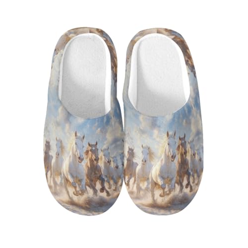 Pantoufles en coton de qualité supérieure chaussons d'intérieur confortables design cheval