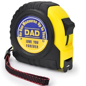 Birthday Gifts for dad Stocking Stuffers for Men Ideal Christmas Gifts Cool Gadgets for Husband Grandpa from Daughter Son Tool Woodworker Carpenter Gift, Engraved Tape Measure 25 FT