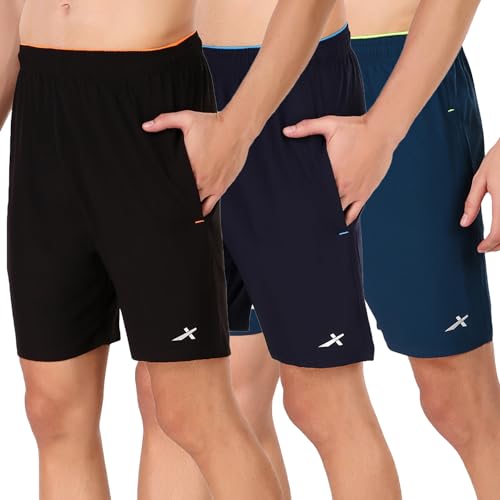 Image of VECTOR X Solid Men Sports Shorts Polyester with Right Pocket (Pack of 1)