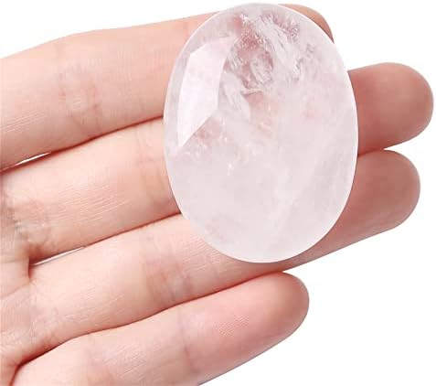 Clear Quartz Thumb Healing Crystals Stones Sets Hand Carved Stone...
