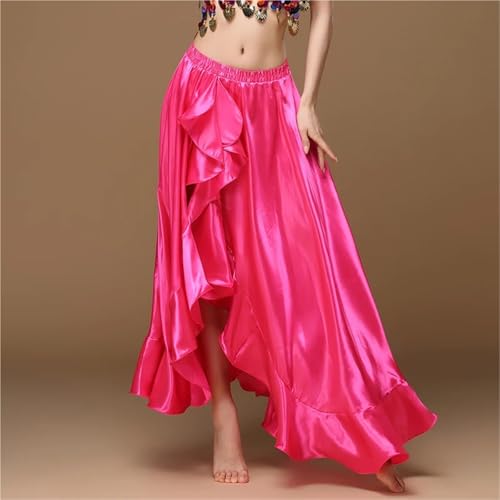 Jupe de danse orientale satin multicolore aux reflets soyeux